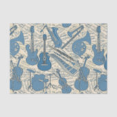 Noten und Instrumente Blue/Ivory ID481 Seidenpapier (Vorderseite)