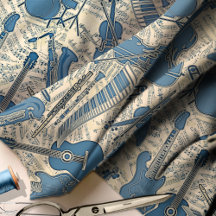 Noten und Instrumente Blue/Ivory ID481