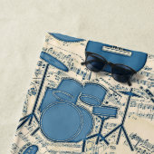 Noten und Instrumente Blue/Ivory ID481 Strandtuch (Beispiel)