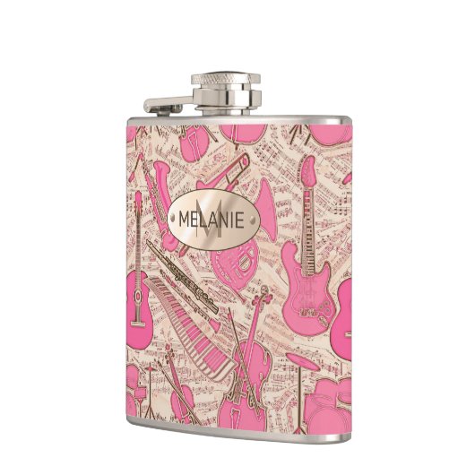 Noten und Instrumente Rosa/Elfenbeinküste ID481 Flachmann (Links)