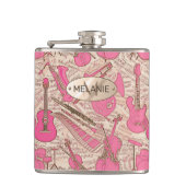 Noten und Instrumente Rosa/Elfenbeinküste ID481 Flachmann (Vorderseite)