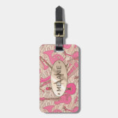 Noten und Instrumente Rosa/Elfenbeinküste ID481 Gepäckanhänger (Vorderseite vertikal)