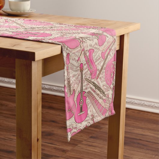 Noten und Instrumente Rosa/Elfenbeinküste ID481 Kurzer Tischläufer (Beispiel)