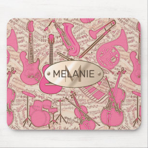 Noten und Instrumente Rosa/Elfenbeinküste ID481 Mousepad