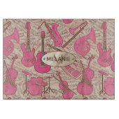 Noten und Instrumente Rosa/Elfenbeinküste ID481 Schneidebrett (Vorderseite)