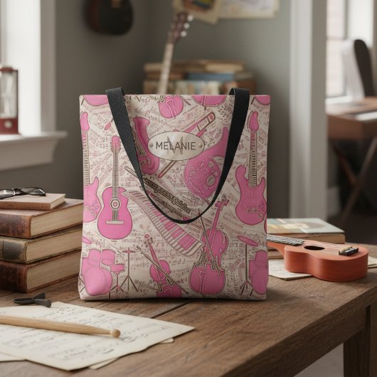 Noten und Instrumente Rosa/Elfenbeinküste ID481 Tasche