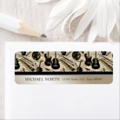 Noten und Instrumente, schwarz/Gold (Insitu)