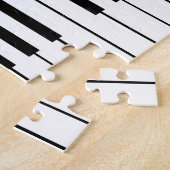 Noten und Klaviertasten Schwarz und Gold Puzzle (Seite)