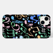 Noten und Symbole Muster schwarz BG Case-Mate iPhone Hülle (Rückseite (Horizontal))