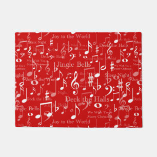 Noten und Symbole, Weihnachtslieder Fußmatte