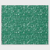 Noten und Symbole, Weihnachtslieder Geschenkpapier (Flach)