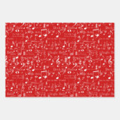 Noten und Symbole, Weihnachtslieder Geschenkpapier Set (Vorderseite)