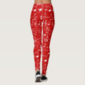 Noten und Symbole, Weihnachtslieder Leggings (Rückseite)