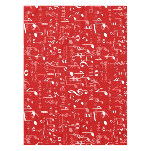 Noten und Symbole, Weihnachtslieder Tischdecke (Vorderseite)