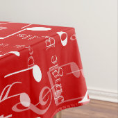 Noten und Symbole, Weihnachtslieder Tischdecke (Beispiel)