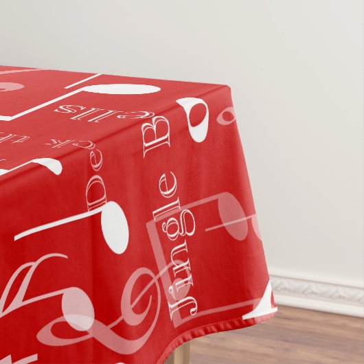 Noten und Symbole, Weihnachtslieder Tischdecke (Beispiel)