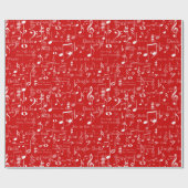 Noten und Symbole, Weihnachtslieder Wrappi Geschenkpapier (Flach)