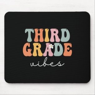 Noten Vibes Retro Groovy Vintage Erster Schultag Mousepad