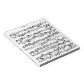 Noten von Bach Notizblock (angewinkelt)