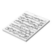 Noten von Bach Notizblock (Rotiert)