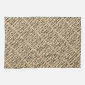 Noten von JS Bach Geschirrtuch (Horizontal)