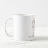 Notenblatt für rosa Geige Kaffeetasse (Links)
