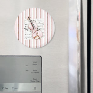 Notenblatt für rosa Geige Magnet