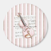 Notenblatt für rosa Geige Magnet (Vorne)