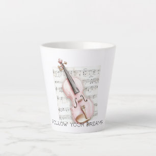 Notenblatt für rosa Geige Milchtasse
