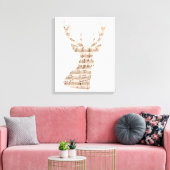 Notenblatt Hirsch verpackte Leinwand (Insitu (Wohnzimmer))
