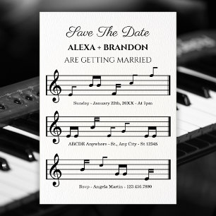 Notenblatt Noten Hochzeit Save The Date