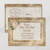 Notenblatt Save-the-Date Postkarte (Vorne/Hinten)