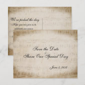 Notenblatt Save-the-Date Postkarte (Vorne/Hinten)