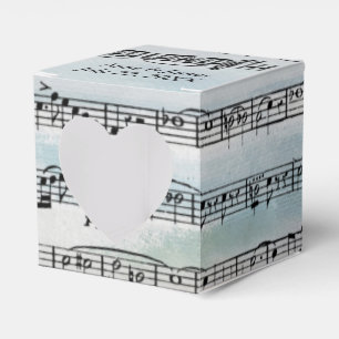 Notenblattmusik auf Wasserfarbe Geschenkschachtel