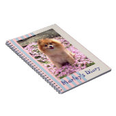 Notenbuch| Spitz Rosa Blume Notizblock (Rechte Seite)