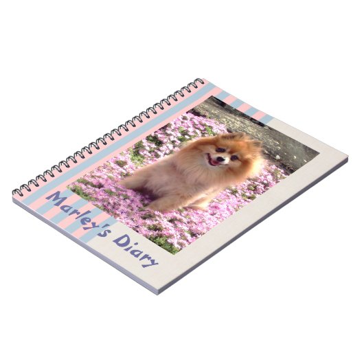 Notenbuch| Spitz Rosa Blume Notizblock (Linke Seite)