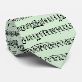 Notendesign auf Grün Krawatte