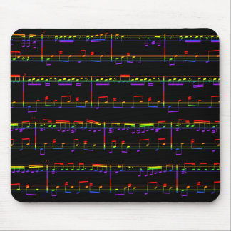 Notenen-Mausunterlage-Regenbogen Mousepad