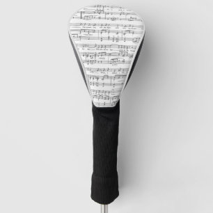 Notenen-Schwarzweiss-Muster Golf Headcover