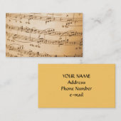 Notenen-Visitenkarten Visitenkarte (Vorne/Hinten)