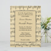 Notenhochzeit Einladung (Stehend Vorderseite)