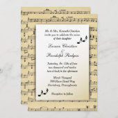 Notenhochzeit Einladung (Vorne/Hinten)