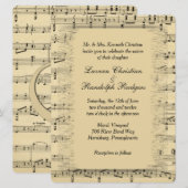 Notenhochzeit Einladung (Vorne/Hinten)