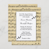 Notenhochzeit Einladung (Vorne/Hinten)