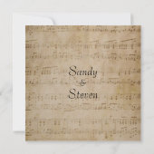 Notenhochzeit Einladung (Rückseite)