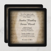 Notenhochzeit Einladung (Vorne/Hinten)