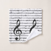 Notenmusik Badhandtuch Set (Waschlappen)