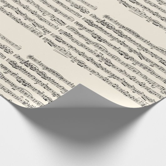 Notenmusik Geschenkpapier (Ecke)