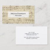 Notenmusikmusiker Visitenkarte (Vorne/Hinten)