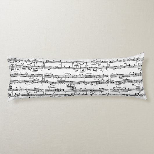 Notenmuster Seitenschläferkissen (Rückseite)